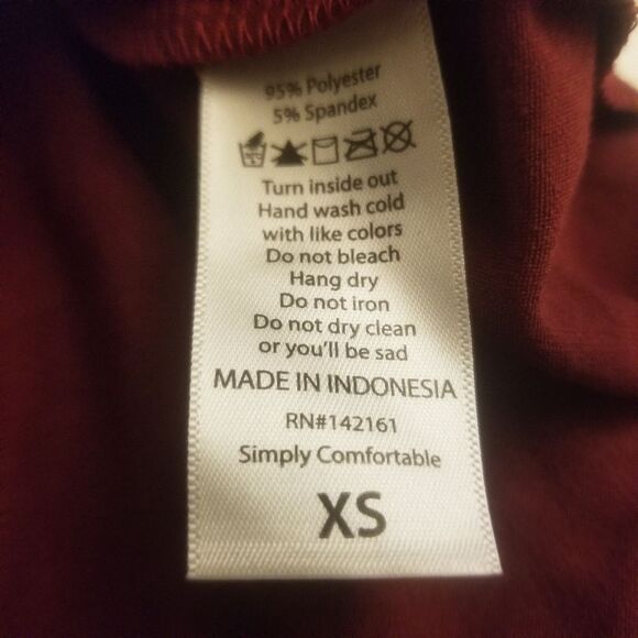 LuLaRoe Carly Short Sleeve Swing Dress Burgundy Silver Metallic Zigzag Sz XSmall - Picture 4 of 10